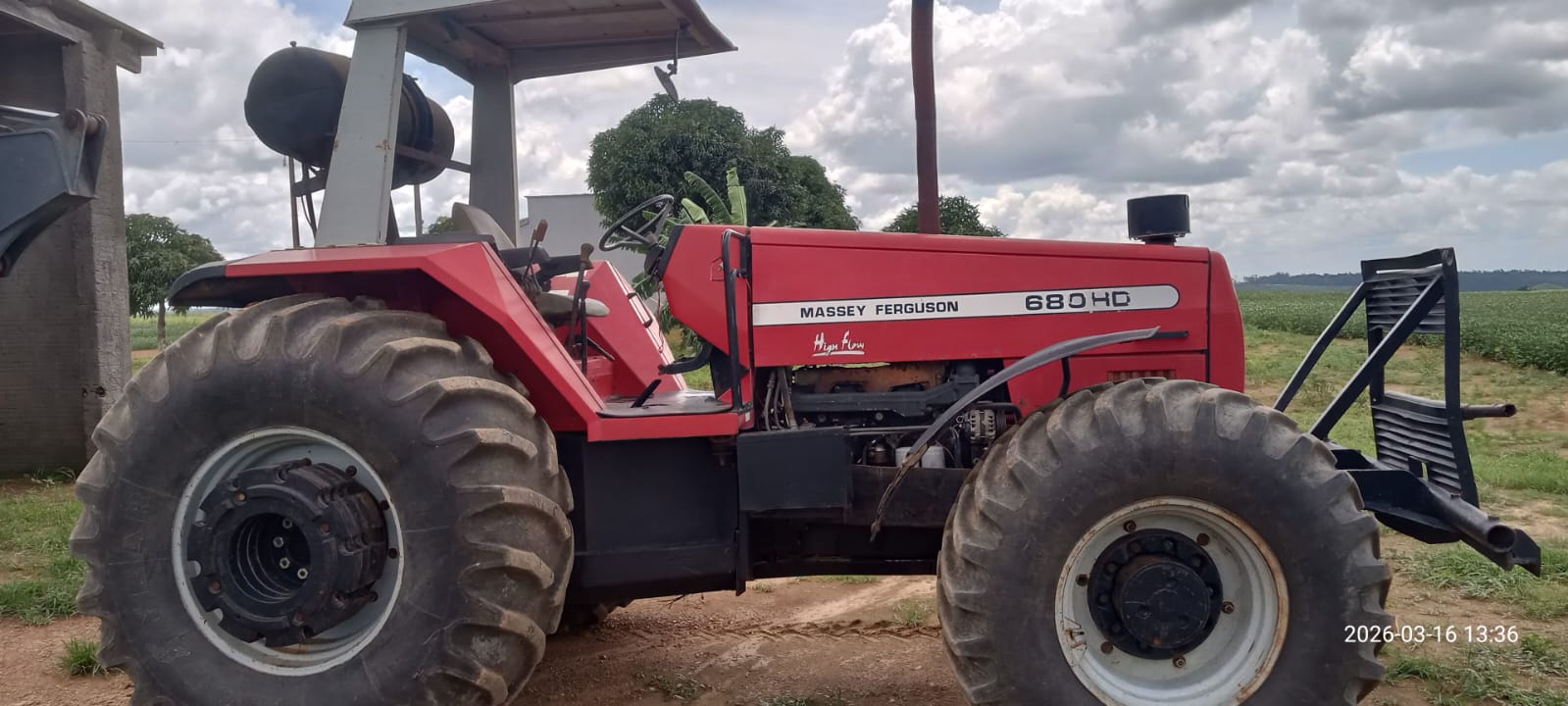 Massey Ferguson modelo 680 HD plataformado (2)